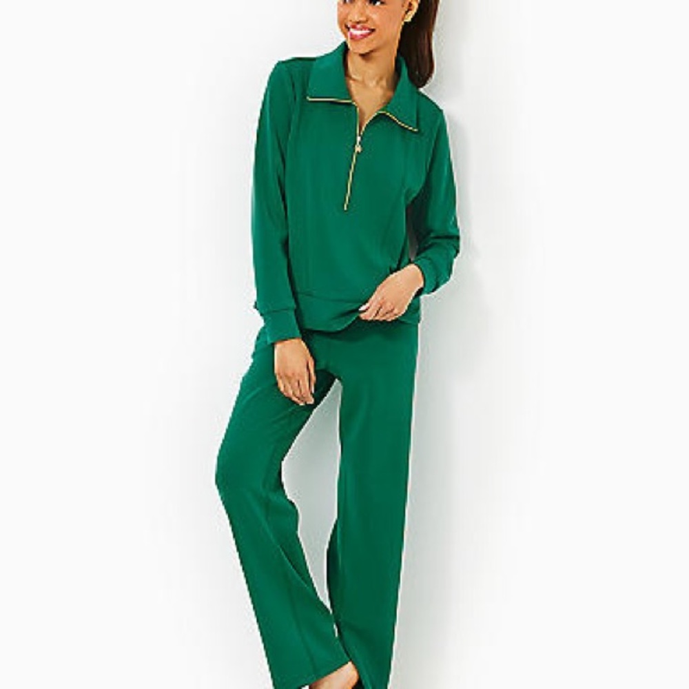 NEW Lilly Pulitzer Alwyn UPF 50+ pants in Fiddle Leaf Green, size S